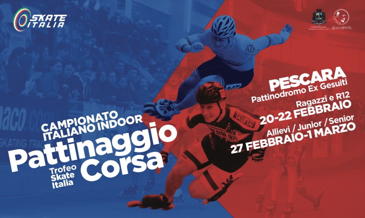 Campionati indoor di pattinaggio corsa. Pescara da record.